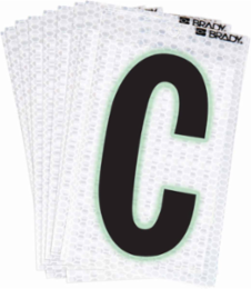 Glow in the Dark Label Set, 2.375 Inch x 1.5 Inch, Pack of 10, High-Intensity Prismatic