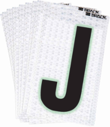 Glow in the Dark Labels, Black/Green Glow, 1.5 Inch x 2.375 Inch, Pack of 10