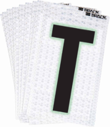 Glow in the Dark Labels, 2.375 Inch H x 1.5 Inch W, Pack of 10, Black/Green Glow on Silver