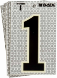 Glow in the Dark Labels, Black/Green Glow on Silver, 3.5 Inch x 2.5 Inch, Pack of 10