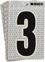 Glow in the Dark Labels Pack of 10, Black/Green Glow, 3.5 Inch H x 2.5 Inch W