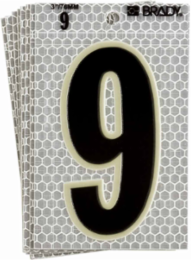 Glow in the Dark Labels, Black/Green Glow on Silver, 3.5 Inch x 2.5 Inch, Pack of 10 Labels