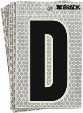 Glow in the Dark Label, 3.5 in H x 2.5 in W, Pack of 10, Reflective Sheeting