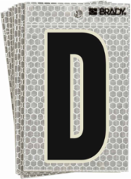Glow in the Dark Label, 3.5 in H x 2.5 in W, Pack of 10, Reflective Sheeting