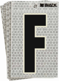 Glow in the Dark Labels, 3.5 Inch x 2.5 Inch, Black/Green Glow on Silver, Pack of 10