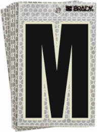 Glow in the Dark Labels, Black/Green Glow on Silver, 3.5 Inch H x 2.5 Inch W, Pack of 10