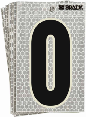 Glow in the Dark Number and Letter Labels, 3.5 Inch x 2.5 Inch, Pack of 10 Labels