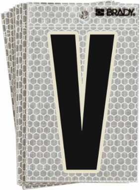 Glow in the Dark Labels, 3.5 in H x 2.5 in W, Pack of 10, Reflective Sheeting