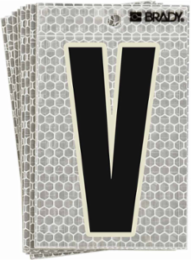 Glow in the Dark Labels, 3.5 in H x 2.5 in W, Pack of 10, Reflective Sheeting