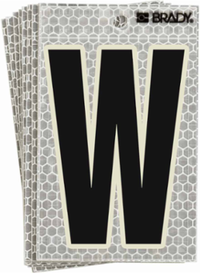 Glow in the Dark Labels, Black/Green Glow on Silver, 3.5 in H x 2.5 in W, Pack of 10