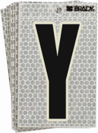 Glow in the Dark Labels, 3.5 Inch x 2.5 Inch, Black/Green Glow on Silver, Pack of 10