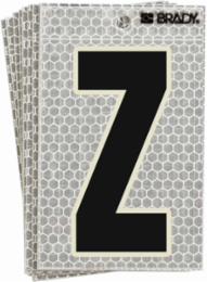 Glow in the Dark Labels, Black/Green Glow on Silver, 3.5 Inch H x 2.5 Inch W, Pack of 10