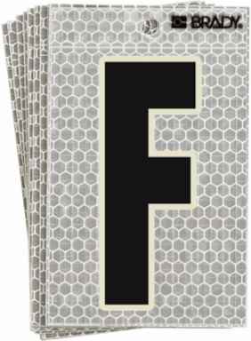 Glow in the Dark Labels, 6 Inch x 3 Inch, Pack of 10, Black/Green Glow on Silver