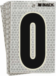 Glow in the Dark Label, 6 Inch x 3 Inch, Black/Green Glow on Silver, Pack of 10