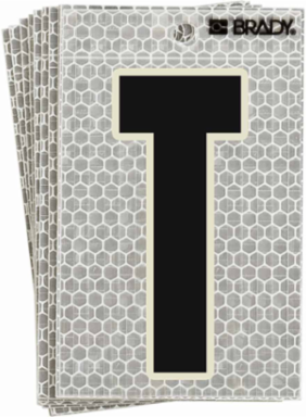 Glow in the Dark Number and Letter Labels, 6 Inch x 3 Inch, Pack of 10, High-Intensity Reflective