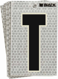 Glow in the Dark Number and Letter Labels, 6 Inch x 3 Inch, Pack of 10, High-Intensity Reflective