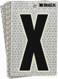 Glow in the Dark Label, Black/Green Glow on Silver, 6 x 3 Inch, Pack of 10