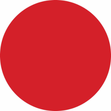 Round Paper Labels, 1.5" Dia, Roll of 500 Labels, Red