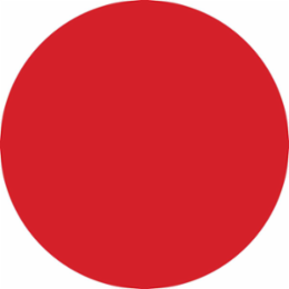Round Paper Labels, 1.5" Dia, Roll of 500 Labels, Red