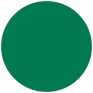Round Paper Labels, 1.5" Dia, Roll of 500 Labels, Dark Green