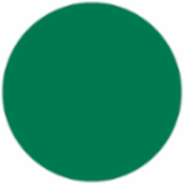 Round Paper Labels, 1.5" Dia, Roll of 500 Labels, Dark Green