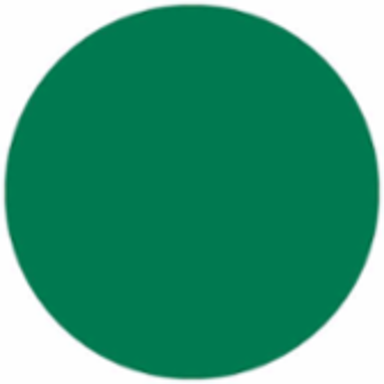 Color-Coded Label: Paper, Dark Green, 3" Dia, 3" Dia, Dark Green