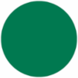 Color-Coded Label: Paper, Dark Green, 3" Dia, 3" Dia, Dark Green