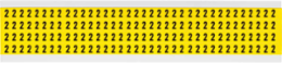 Repositionable Vinyl Cloth Number and Letter Labels, 0.375 Inch H x 0.25 Inch W, Black on Yellow