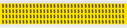 Repositionable Number and Letter Labels, 0.375 Inch H x 0.25 Inch W, Black on Yellow