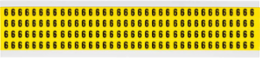 CleanLift Vinyl Cloth Repositionable Labels, 0.375 Inch H x 0.25 Inch W, Black on Yellow