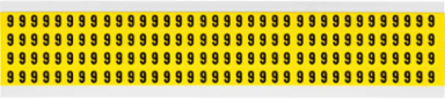 Repositionable Number and Letter Labels, 0.375 Inch x 0.25 Inch, Black on Yellow