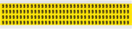 Repositionable Number and Letter Labels, 0.375 Inch x 0.25 Inch, Black on Yellow