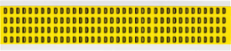 Repositionable Vinyl Cloth Number & Letter Labels, 0.375 x 0.25 Inch, Black on Yellow