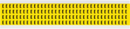 Repositionable Vinyl Cloth Labels - 0.375 Inch H x 0.25 Inch W, Black on Yellow