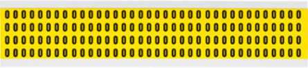 Repositionable Number & Letter Labels, 0.375 Inch H x 0.25 Inch W, Black on Yellow