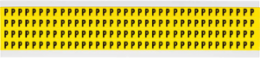 Repositionable Number and Letter Labels 0.375 Inch x 0.25 Inch, Black on Yellow