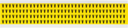 Repositionable Vinyl Cloth Labels, Black on Yellow, 0.375 Inch H x 0.25 Inch W