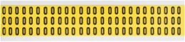 Repositionable Vinyl Cloth Labels, 0.5 Inch x 0.344 Inch, Black on Yellow
