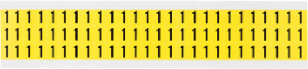 CleanLift Repositionable Number and Letter Labels, 0.5 Inch H x 0.344 Inch W, Black on Yellow