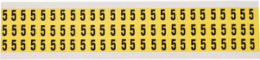 Repositionable Vinyl Cloth Labels - 0.5 Inch H x 0.344 Inch W, Black on Yellow