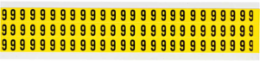 Repositionable Number & Letter Labels, 0.5 Inch x 0.344 Inch, Black on Yellow