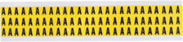 Repositionable Number & Letter Labels, 0.5 in H x 0.344 in W, Vinyl Cloth, Black on Yellow