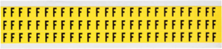CleanLift Vinyl Cloth Repositionable Letter Labels, 0.5 Inch H x 0.344 Inch W, Black on Yellow