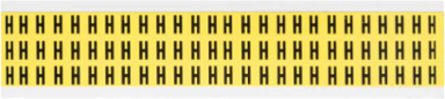 Repositionable Number and Letter Labels, 0.5 Inch x 0.344 Inch, Black on Yellow