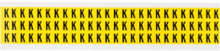 Repositionable Number and Letter Labels, 0.5 Inch H x 0.344 Inch W, Black on Yellow