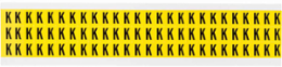 Repositionable Number and Letter Labels, 0.5 Inch H x 0.344 Inch W, Black on Yellow
