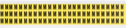 Repositionable Number & Letter Labels, 0.5 Inch x 0.344 Inch, Black on Yellow