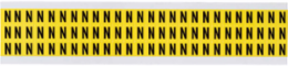 Repositionable Number & Letter Labels 0.5 Inch Height, Vinyl Cloth, Black on Yellow