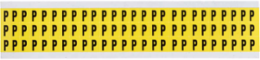 Repositionable Vinyl Cloth Number & Letter Labels, 0.5 in H x 0.344 in W, Black on Yellow
