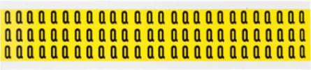 Repositionable Vinyl Cloth Labels, 0.5 Inch x 0.344 Inch, Black on Yellow